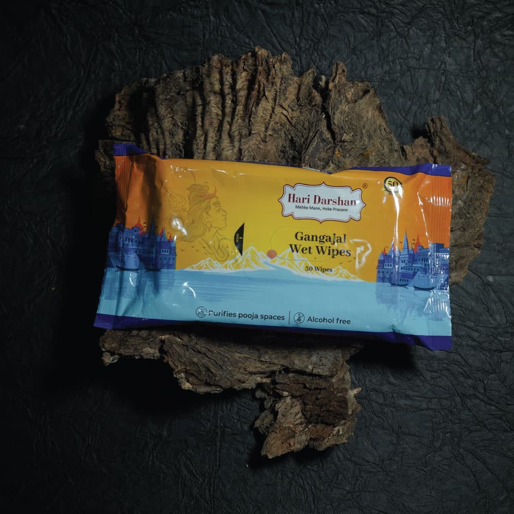 Gangajal Wet Wipes for Rudraksha & Pooja Purification (30 Wipes)