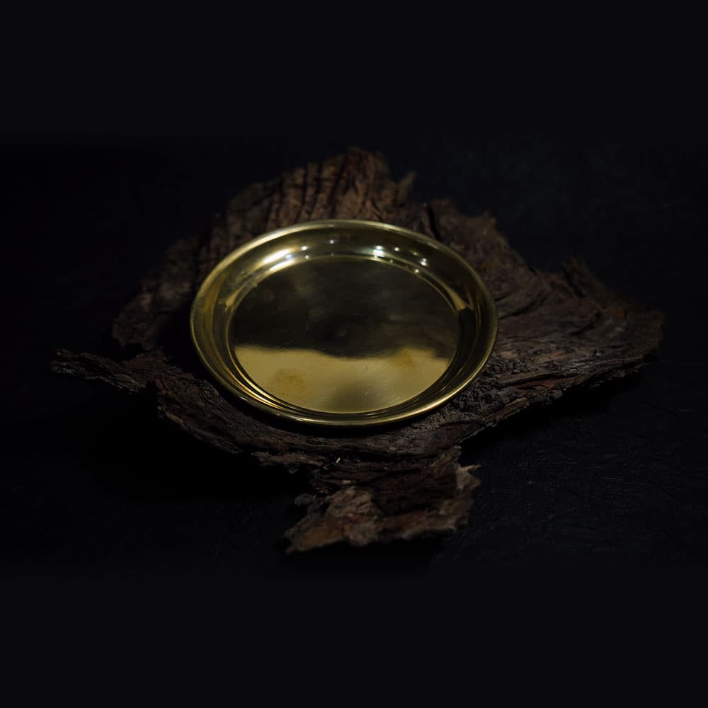 Brass Rudraksha Care Plate (Pooja & Maintenance Thali)