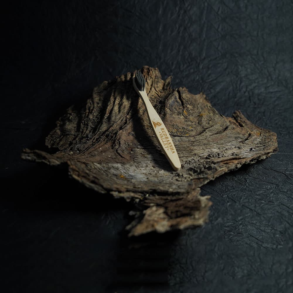 Rudraksha Cleaning Brush (Natural Bamboo Handle)